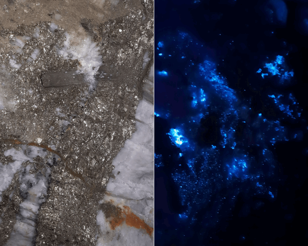 Wolfram Vererzung unter kurzwelligem UV-Licht